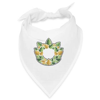 Blätterkranz Lorbeer Natur Wappen - Bandana - Weiß - Vorne