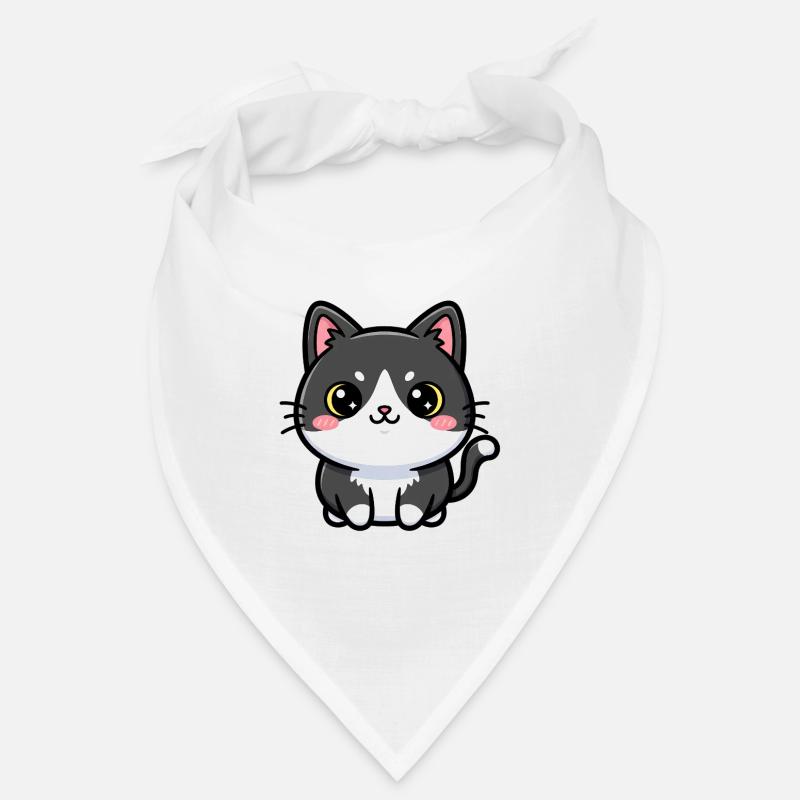 Charme Chibi Chat - Bandana - blanc