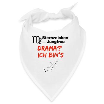 Sternzeichen Jungfrau Drama? Ich bin’s, Geburtstag - Bandana - Weiß - Vorne