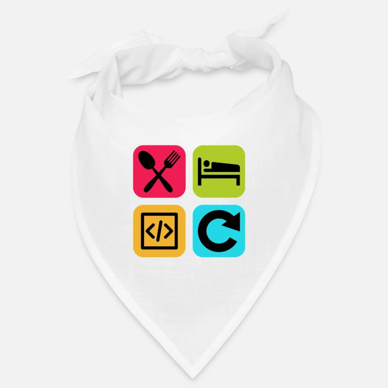 Manger Dormir Code Répéter Citation drôle Dev Bandana