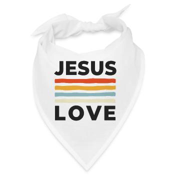 Jesus Love Christliche Nächstenliebe - Bandana - Weiß - Vorne