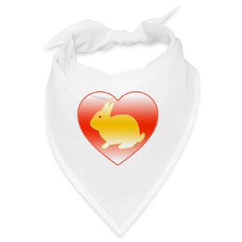 Kaninchen - Bandana - Weiß - Vorne