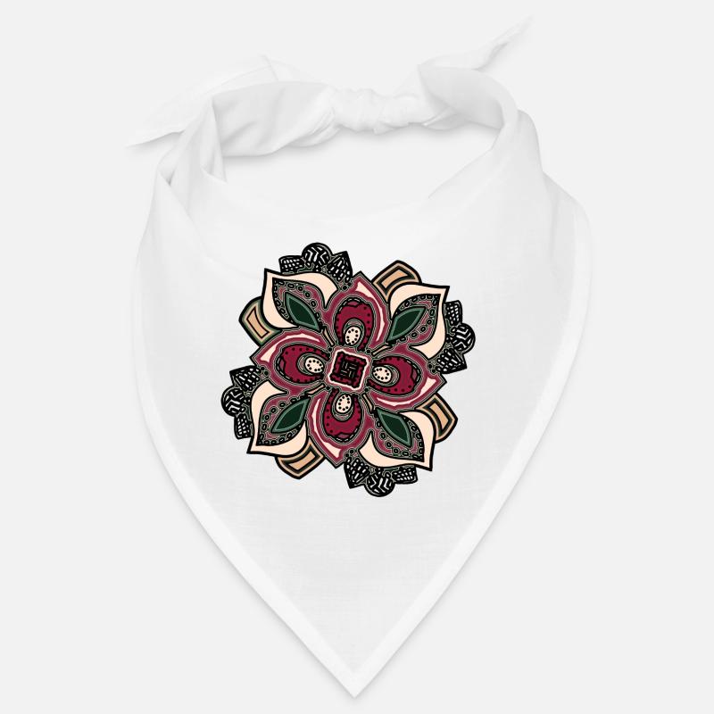 Boho Mandala Blossom Rose Vert Bandana