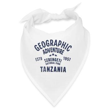 Tansania: Serengeti Geographisches Abenteuer - Bandana - Weiß - Vorne