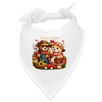 Forever Together Bauernpärchen – Romantisches Land - Bandana - Weiß - Vorne