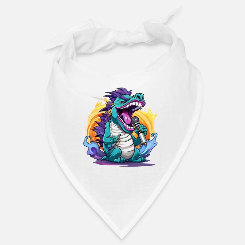 Drachen-Sänger mit Mikrofon Bandana