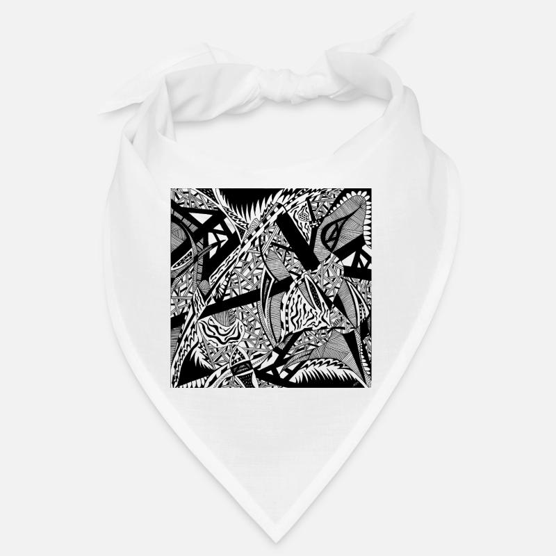 Design abstrait noir et blanc n°4 Bandana