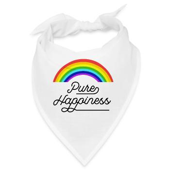 Regenbogen, reine, farbenfrohe Glückseligkeit - Bandana - Weiß - Vorne
