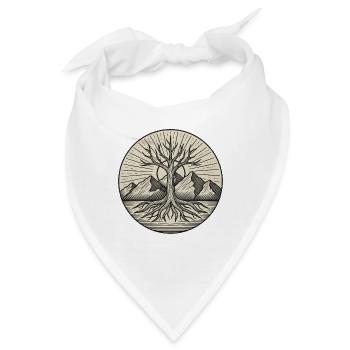 Baum des Lebens - Bandana - Weiß - Vorne