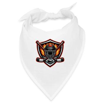  Shield Hockey Wappen - Bandana - Weiß - Vorne