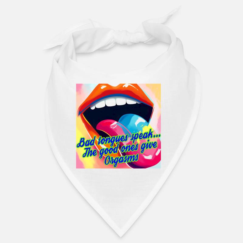 Langues & Orgasmes - Bandana - blanc