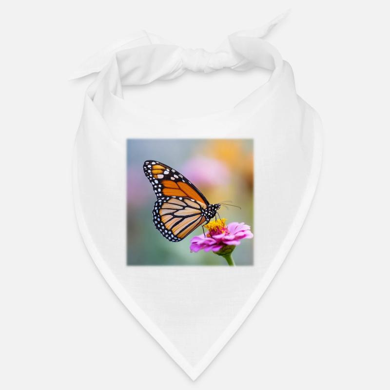Papillon monarque sur Verbena Macro Bandana