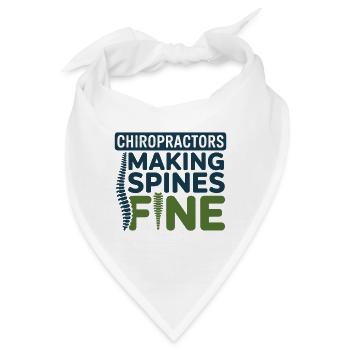Chiropraktiker macht Spines Fine Professional DC - Bandana - Weiß - Vorne