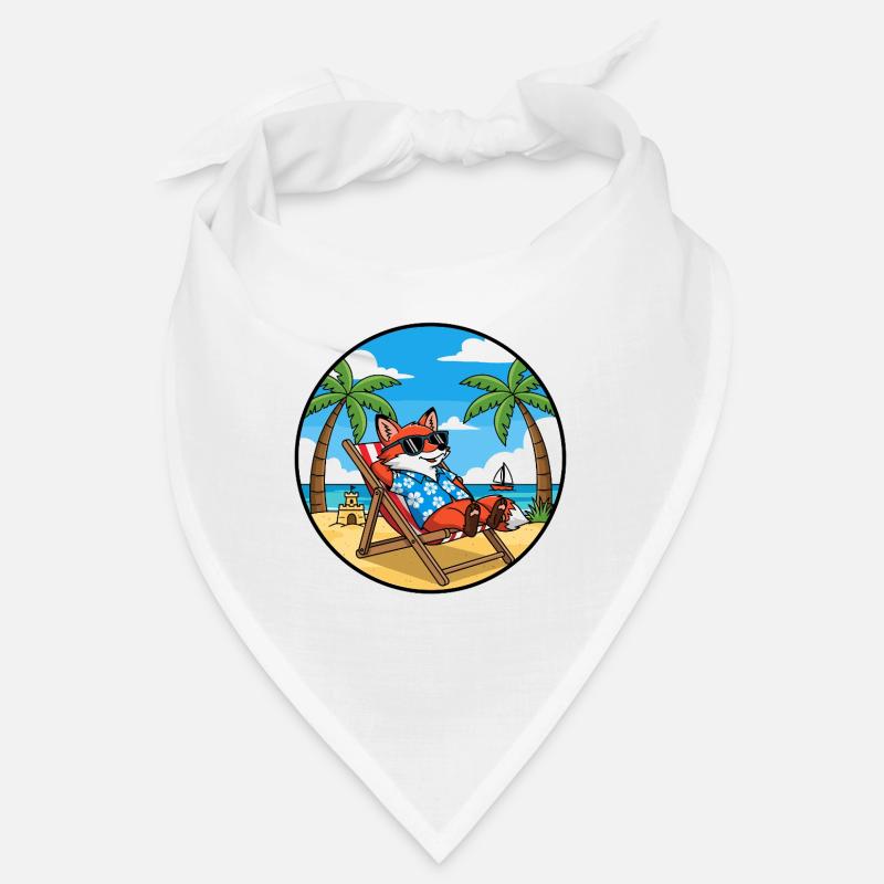 Cool Fox Beach Vacation Summer Vibes Bandana