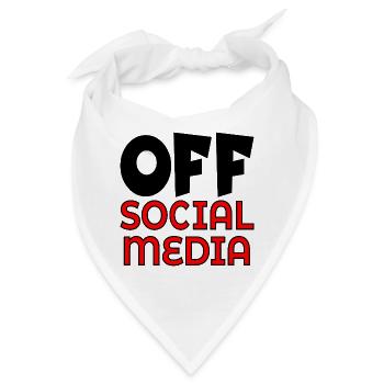AUSSERHALB DER SOZIALEN MEDIEN - Bandana - Weiß - Vorne