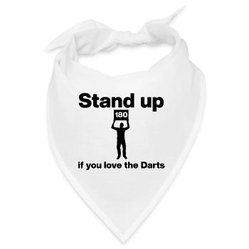 Stand up – 180 Darts Fan, Onehundreteighty - Bandana - Weiß - Vorne