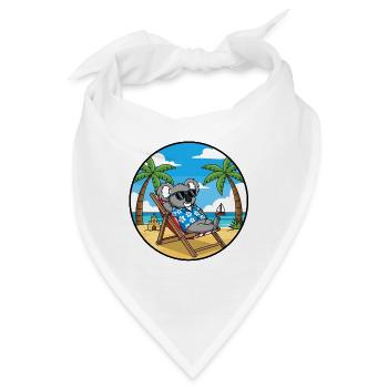 Coole Koala-Strandferien-Sommerstimmung - Bandana - Weiß - Vorne