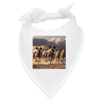 Hyänen Gruppe Wildlife Savanne  - Bandana - Weiß - Vorne