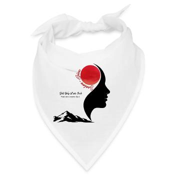 Sonnenmond-Silhouette mit rotem Orb - Bandana - Weiß - Vorne