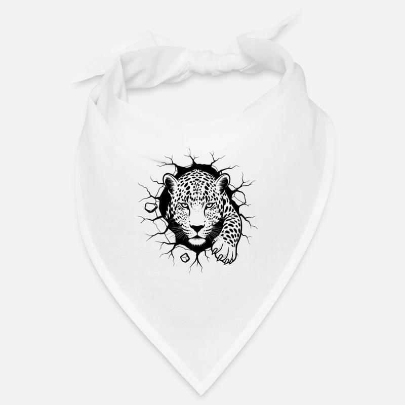 Leopard Wanddurchbruch Elegantes Wildtier Bandana