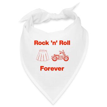 Rock 'n' Roll Forever – Rock & Roll! - Bandana - Weiß - Vorne