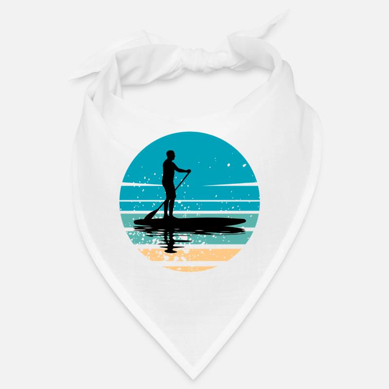 Paddleboard mit maritimer Atmosphäre im Retro-Stil Bandana