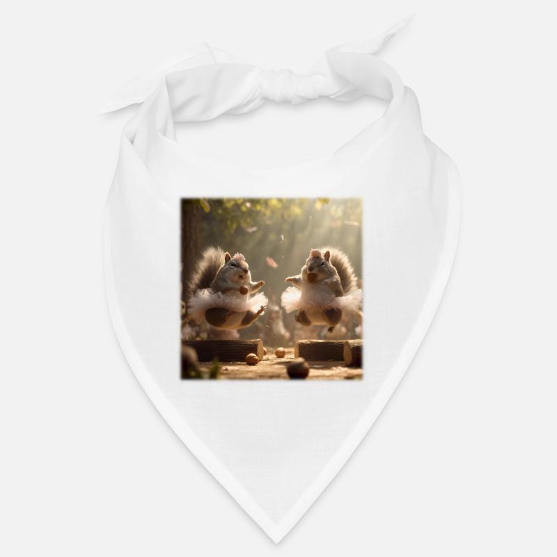 Dancing squirrels in tutu with acorns Bandana