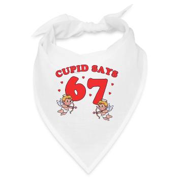 Cupid Says 67 – liebevolles Cupido-Design  - Bandana - Weiß - Vorne