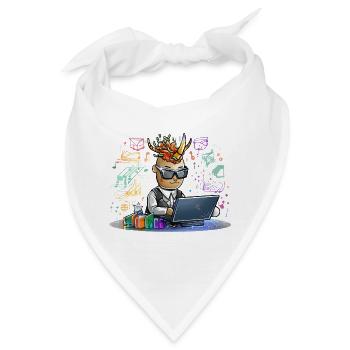 Höllischer Designer am Laptop - Bandana - Weiß - Vorne