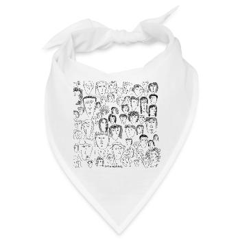 1 Minute neutrale Gesichter (1) - Bandana - Weiß - Vorne
