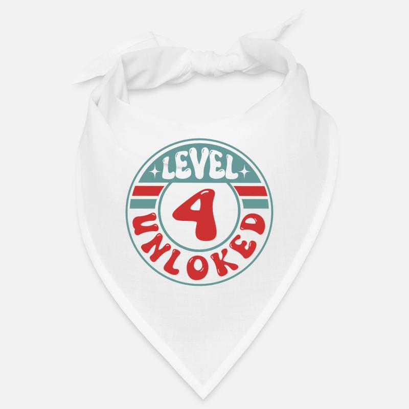 Level 4 Unlocked – Cooles Gamer Geburtstagsdesign Bandana