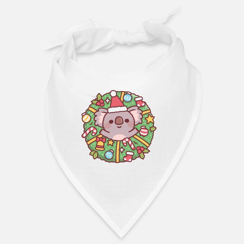 Süßer Koalabär im Weihnachtskranz Bandana