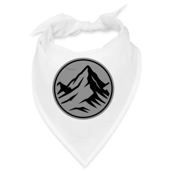 Berg Symbol Gipfel - Bandana - Weiß - Vorne