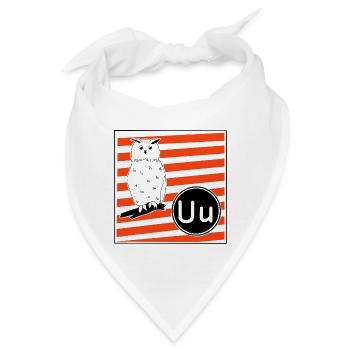U wie Uhu - Bandana - Weiß - Vorne