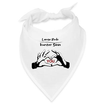 Rotes YOU Typografie auf Schwarz - Bandana - Weiß - Vorne