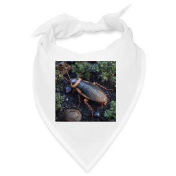 Waldschabe im Detail – Realistisches Insekt Makro - Bandana - Weiß - Vorne