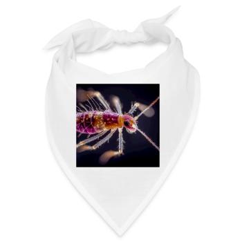 Neon Insekt Makro – Abstraktes Mikrowelt Design - Bandana - Weiß - Vorne