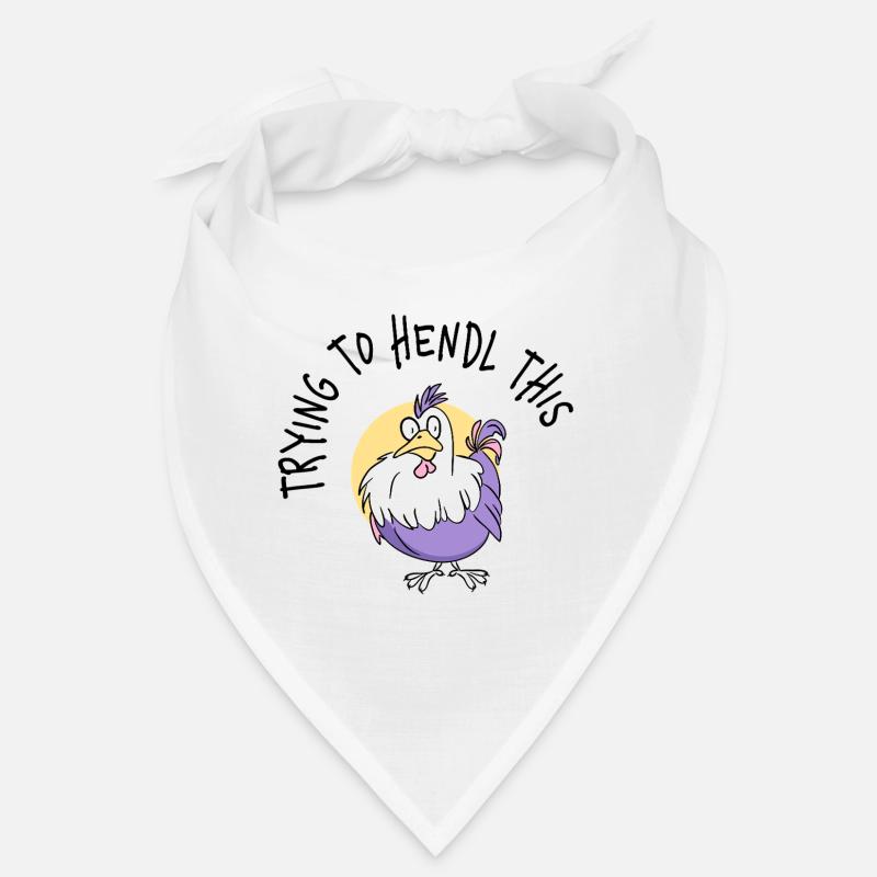 Porte-bonheur Velcro de poulet violet Bandana