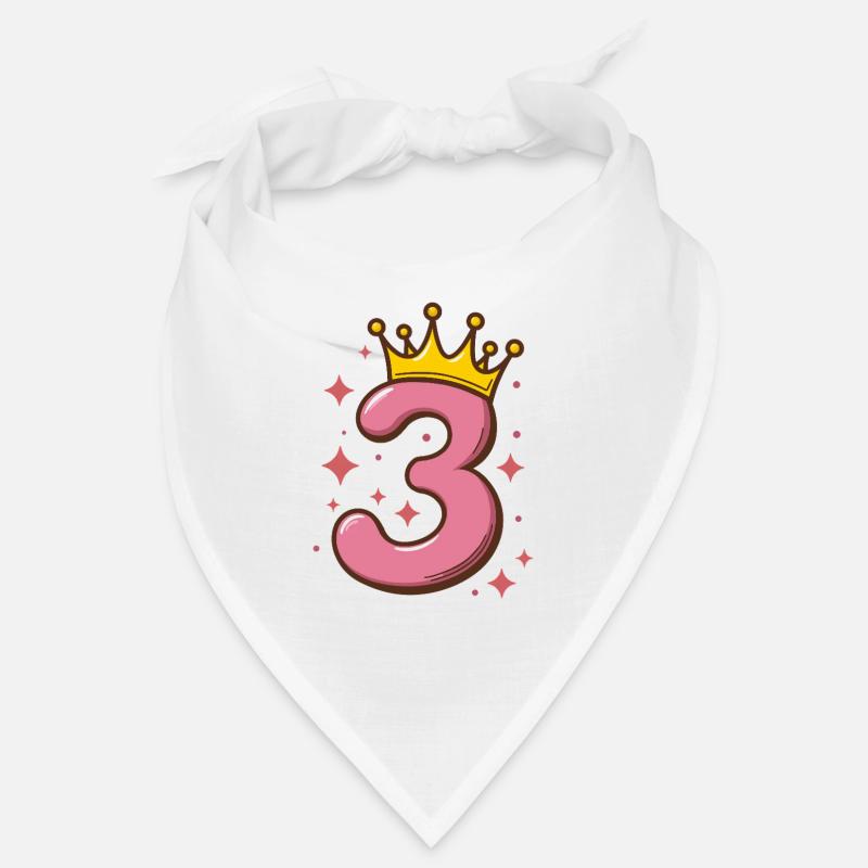 Third Birthday Crown Glitter Bandana