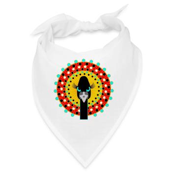 Vogel mit Attitüde. - Bandana - Weiß - Vorne