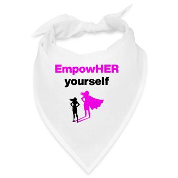 EMPOHER YOURSELF PINK EMPOWERMENT SUPERHELDIN - Bandana - Weiß - Vorne
