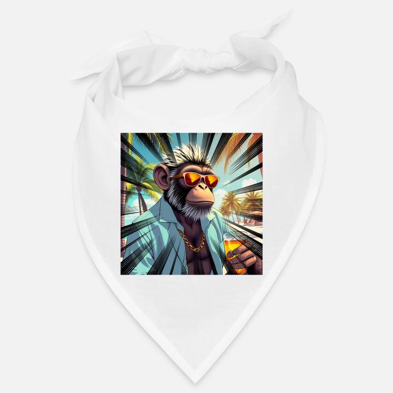 Resort style tropical monkey Bandana