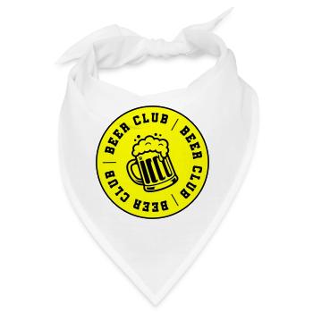 Bier Club Verein Saufen - Bandana - Weiß - Vorne