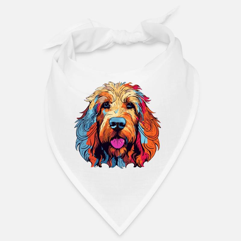 Farbenfrohes Hunde-Porträt Bandana