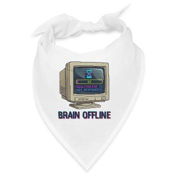 Brain Offline Retro-Monitor - Bandana - Weiß - Vorne