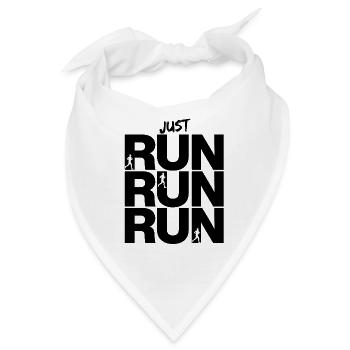 JUST RUN RUN RUN – GO! - Bandana - Weiß - Vorne