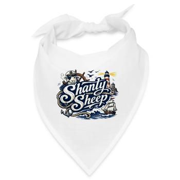 Shanty Sheep Nautische Grafik - Bandana - Weiß - Vorne