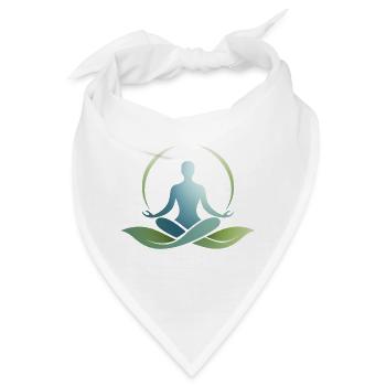 Natur-Yoga-Symbol – Gleichgewicht und Ruhe - Bandana - Weiß - Vorne