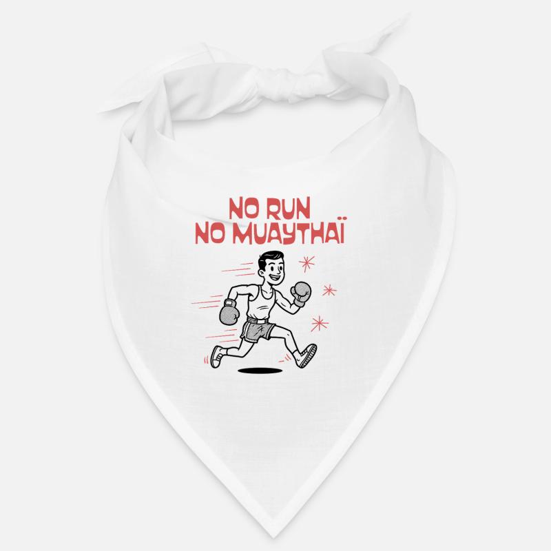 NO RUN NO MUAYTHAI - Bandana - blanc