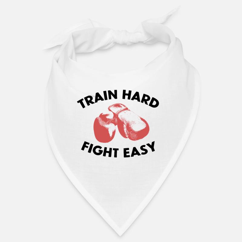 TRAIN HARD FIGHT EASY - Bandana - blanc